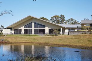 frontage and driveway of baptistcare bethshan gardens centre aged care home in wyee nsw lake macquarie