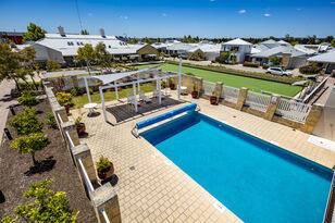 main facade of one of the retirement living villages at baptistcare gracehaven retirement village in rockingham wa