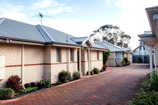main facade of one of the retirement living villages at baptistcare struckman mews retirement village in midland wa